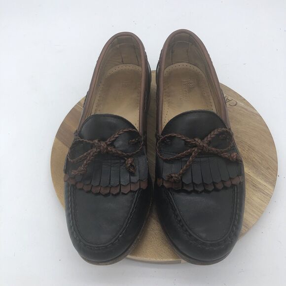 Allen Edmonds Woodstck Kiltie Loafers Mens 7.5D Brown Black Leather Dress Soes main image 10